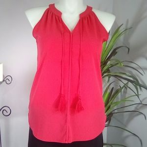 C & E Sleeveless Fuchsia Top size L